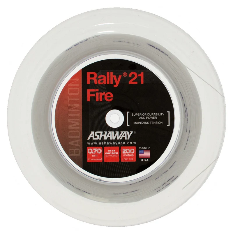 Ashaway Zymax Rally 21 Fire Badminton String Reel (200m)