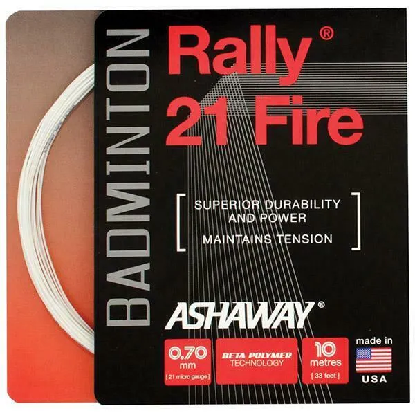 Ashaway Rally 21 Fire 0.70mm (Superior Performance) Badminton String