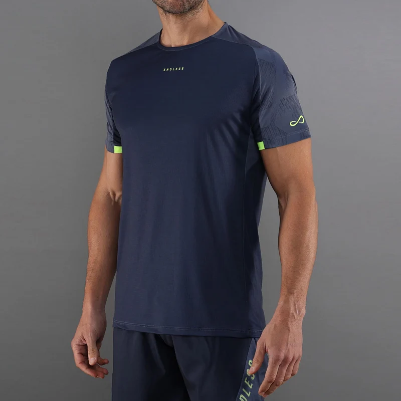 RYKER T-Shirt Herren - blau, neongelb