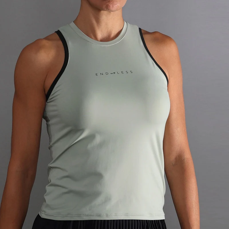 ESSENTIAL Tank-Top Damen - oliv