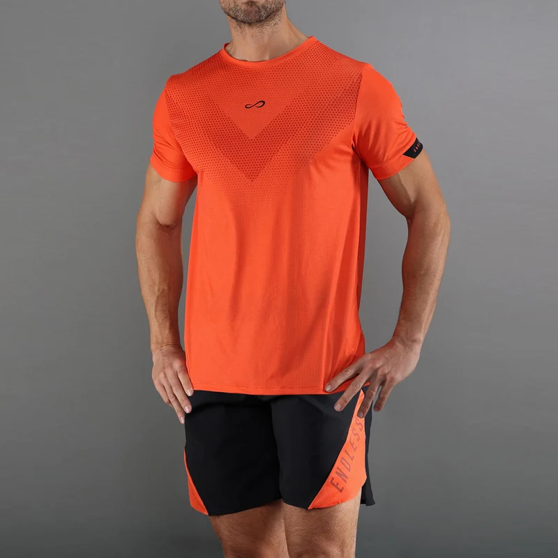 ACE PEAK T-Shirt Herren - orange, schwarz