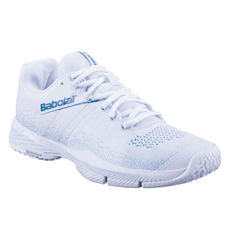 BABOLAT SENSA WOMEN Blanco/Azul SS25 (Zapatillas)