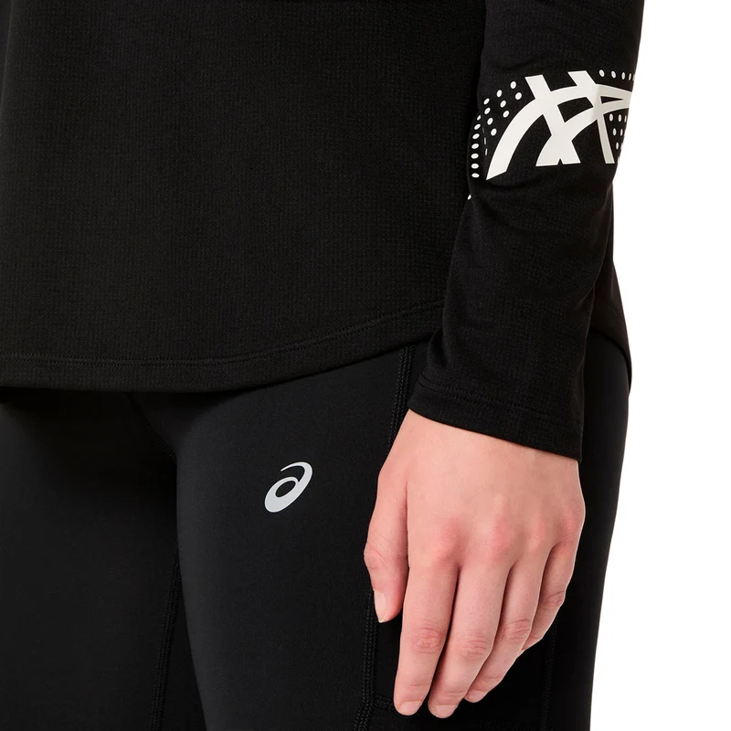 Icon 1/2 Zip Laufshirt - schwarz