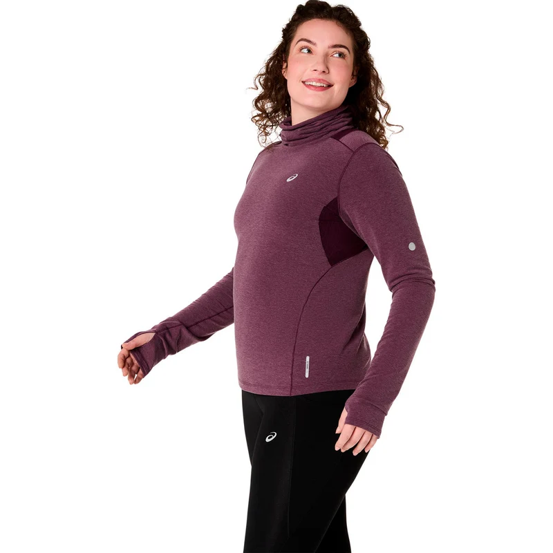 Nagino Winter Laufshirt - weinrot