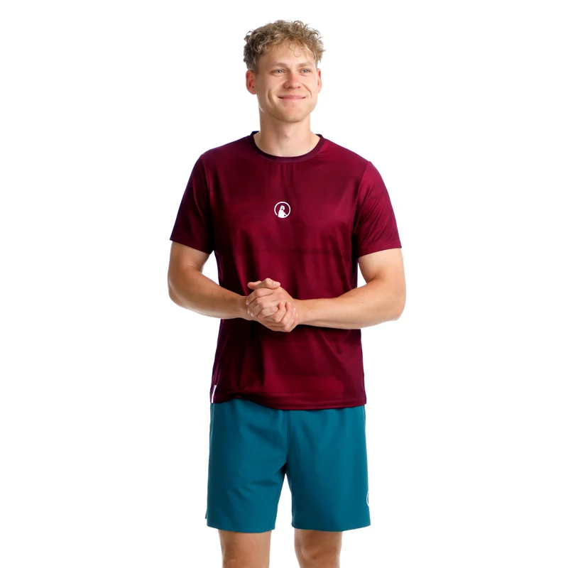 Create Receiver Wipe T-Shirt Herren-Weinrot,Weiß