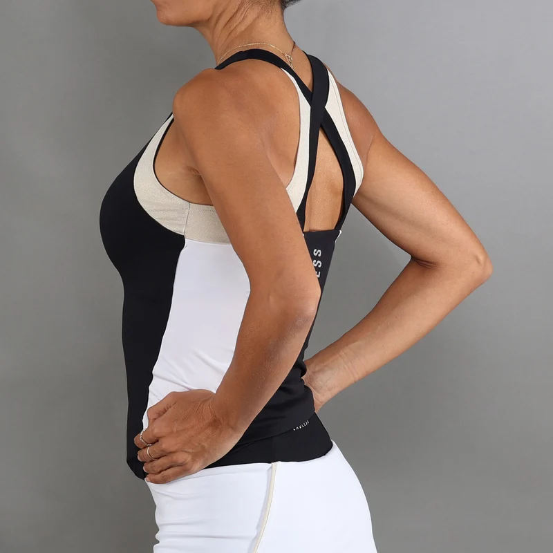 Grace Tank-Top Damen-Schwarz,Gold