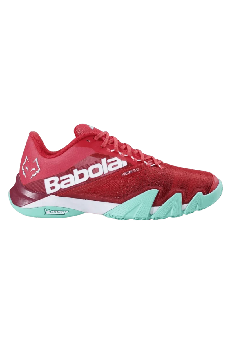 Babolat Jet Premura 2 Lebron Padelschuh Rot/Hellblau