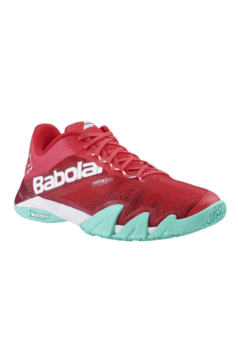 Babolat Jet Premura 2 Lebron Padelschuh Rot/Hellblau