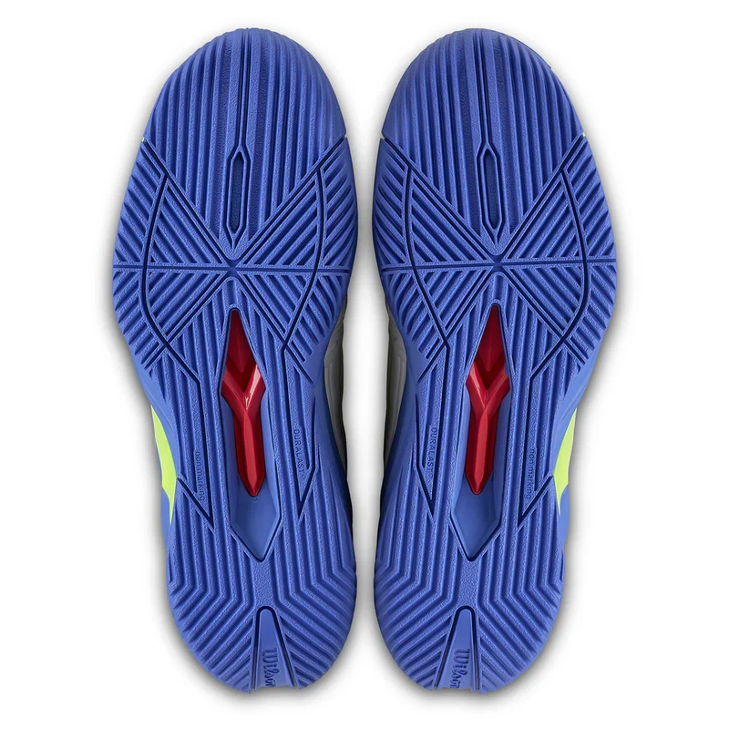 Wilson Rush Pro 4.5 All Court Tennis Shoes (Mens) - White / Amparo Blue / Safety Yellow