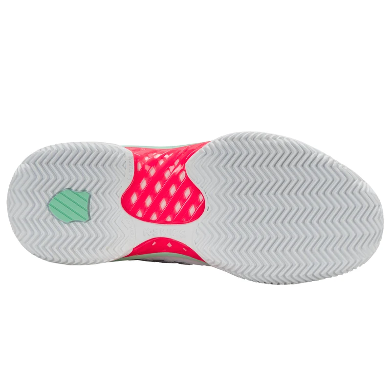 K-Swiss Hypercourt Express 2 Clay Court Tennis Shoe (Ladies) - White/Neon Pastel Pink/Black