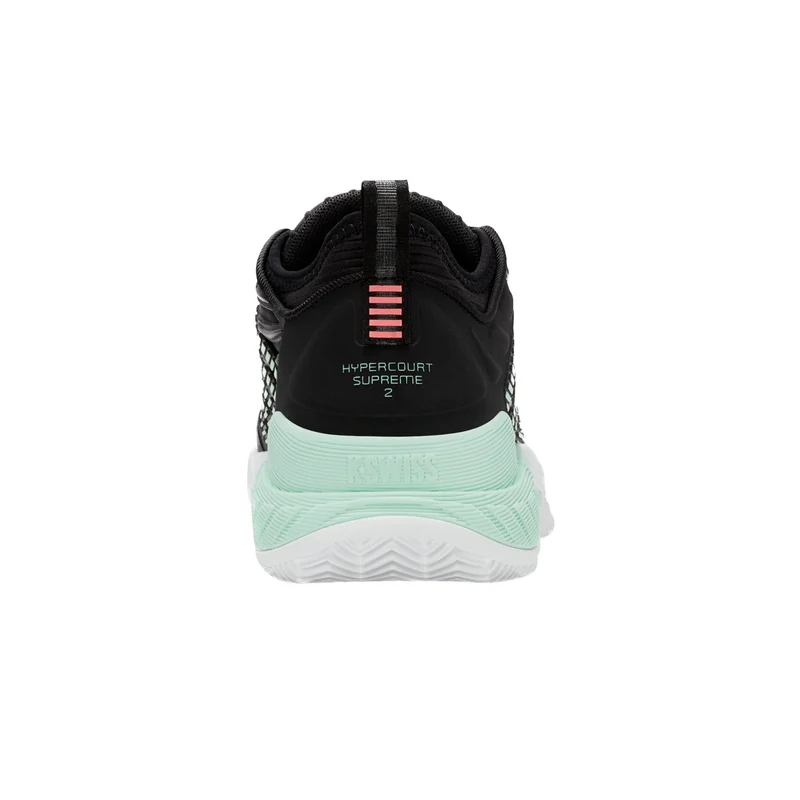 K-Swiss Hypercourt Supreme 2 Clay Court Tennis Shoe (Ladies) - Black/Neon Mint/White