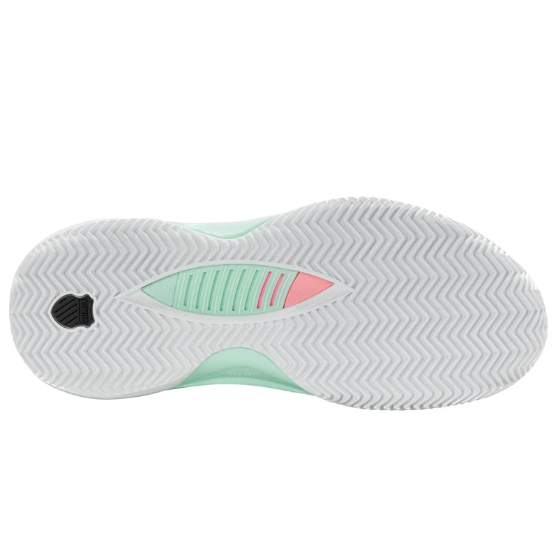 K-Swiss Hypercourt Supreme 2 Clay Court Tennis Shoe (Ladies) - Black/Neon Mint/White