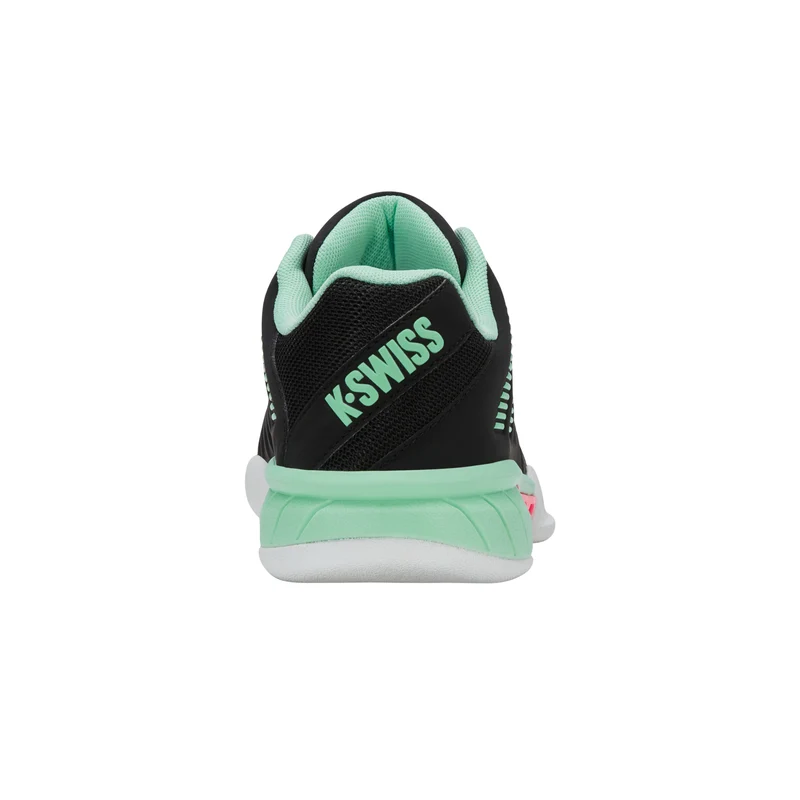 K-Swiss Express Light 3 Carpet Court Tennis Shoe (Ladies) - Black/Neon Mint/Neon Pastel Pink