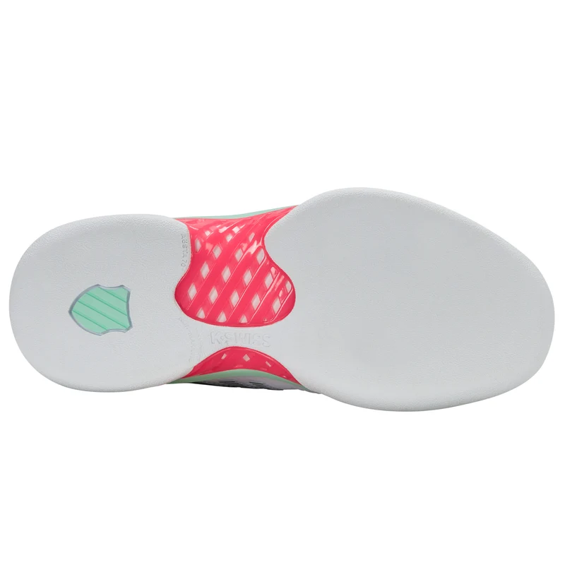 K-Swiss Hypercourt Express 2 Carpet Court Tennis Shoe (Ladies) - White/Neon Pastel Pink/Black