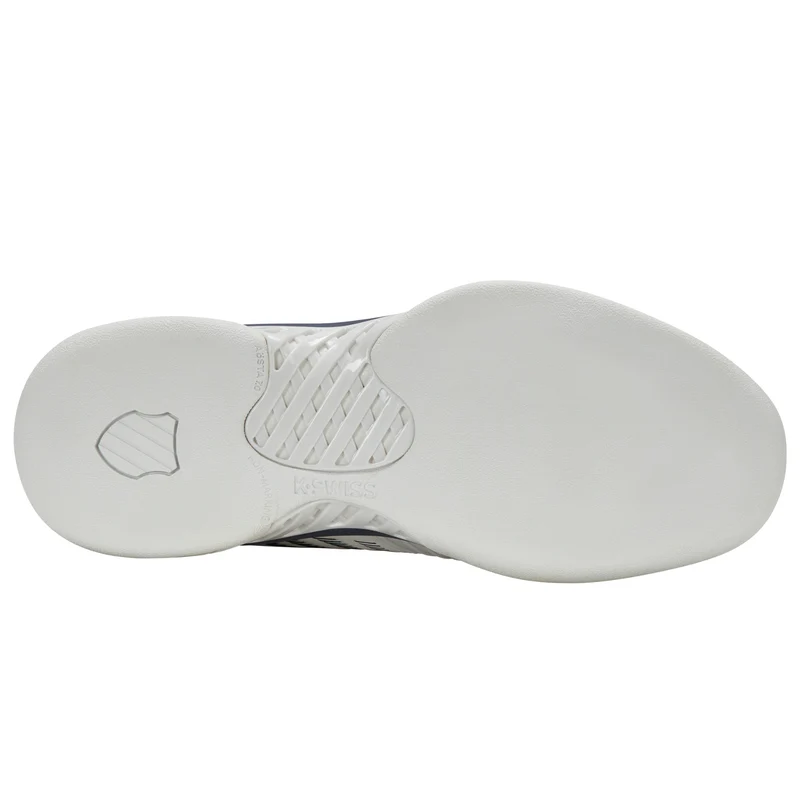 K-Swiss Express Light 3 Carpet Court Tennis Shoes (Mens) - Blanc de Blanc/Naval Academy