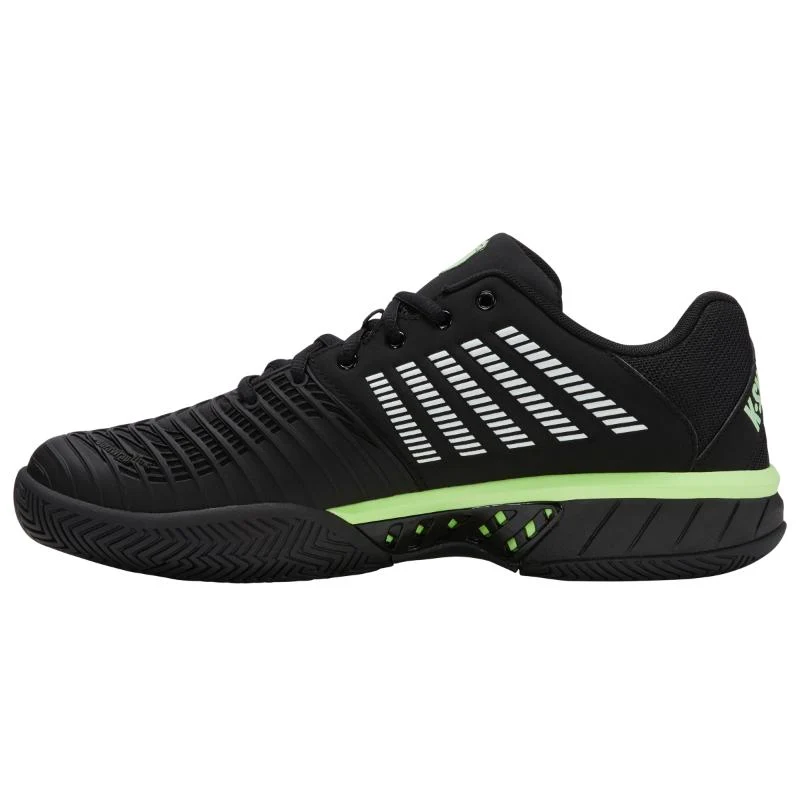 K-Swiss Express Light 3 Tennis Shoe (Mens) - Black/Soft Neon Green