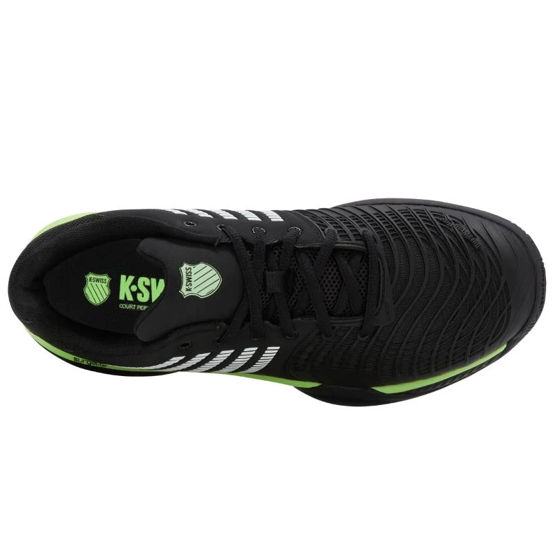 K-Swiss Express Light 3 Tennis Shoe (Mens) - Black/Soft Neon Green