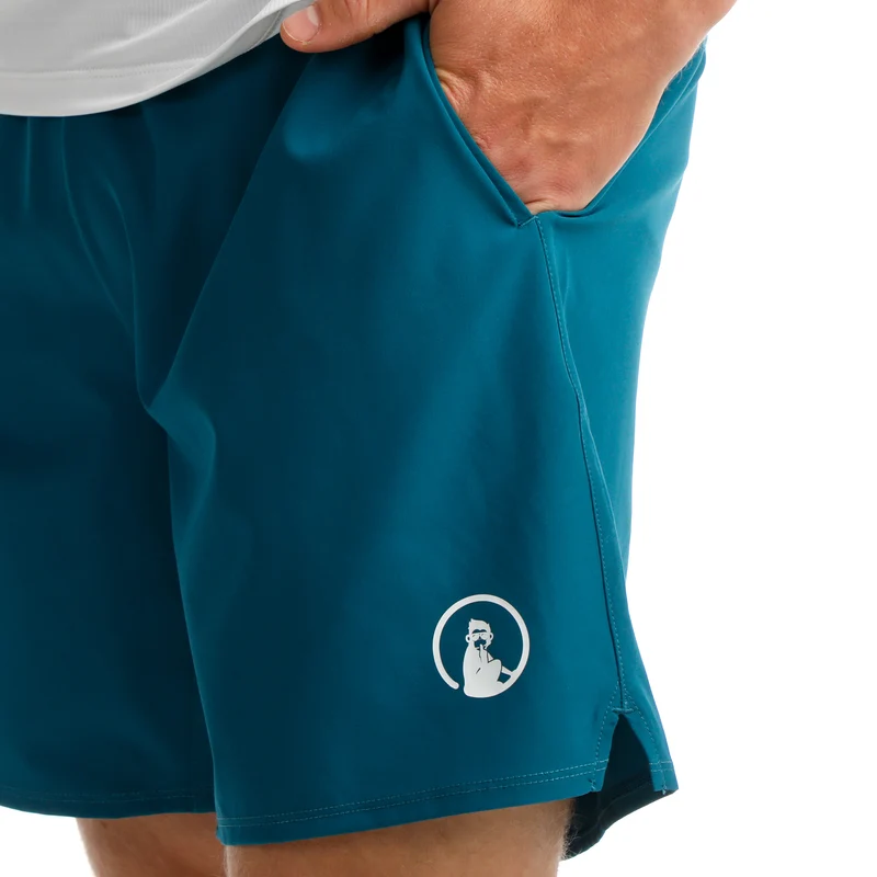 Create Challenger 2in1 7inch Shorts Herren-Petrol,Weiß