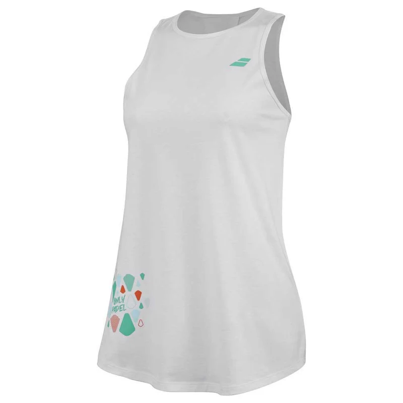 Padel Cotton Tank Damen weiß
