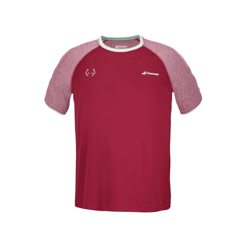 Babolat Crew Neck Tee Lebron Rot/Dahlia