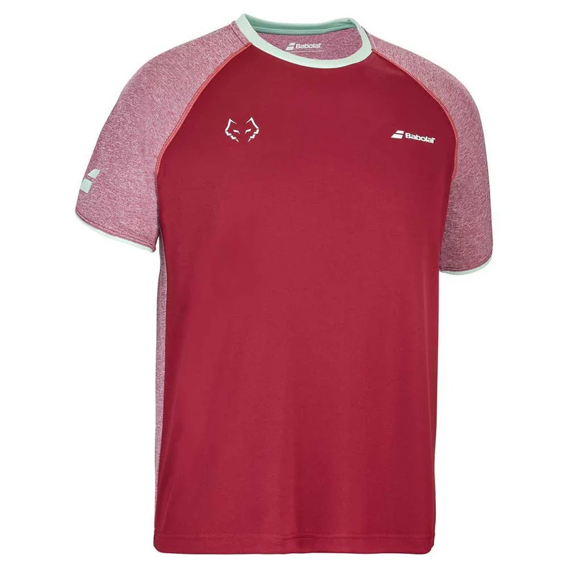 Babolat Crew Neck Tee Lebron Rot/Dahlia