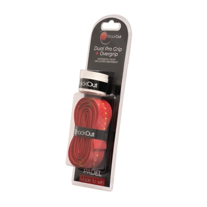 Dual Grip y Overgrip SHOCKOUT Rojo