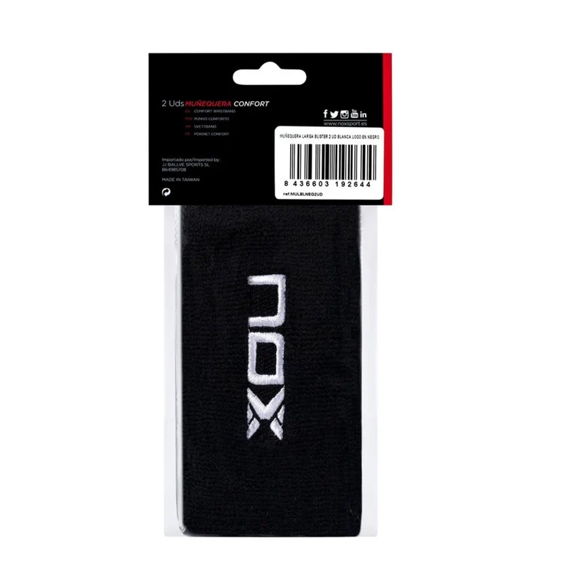 Muñequeras Larga NOX Negro 2 Uds