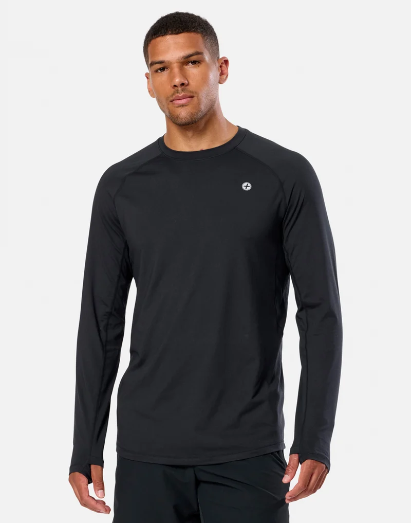 Gym+Coffee Relentless Long Sleeve Tee (Mens) - Black