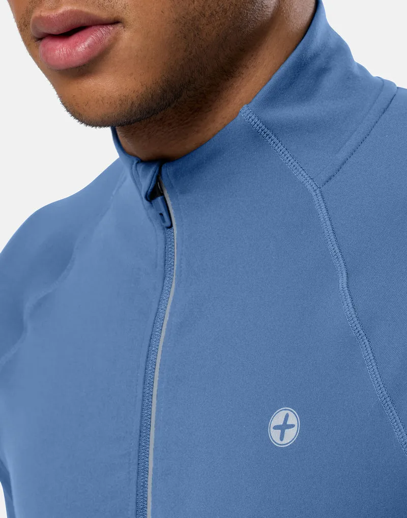 Gym+Coffee Relentless 1/4 Zip (Mens) - Oasis Blue