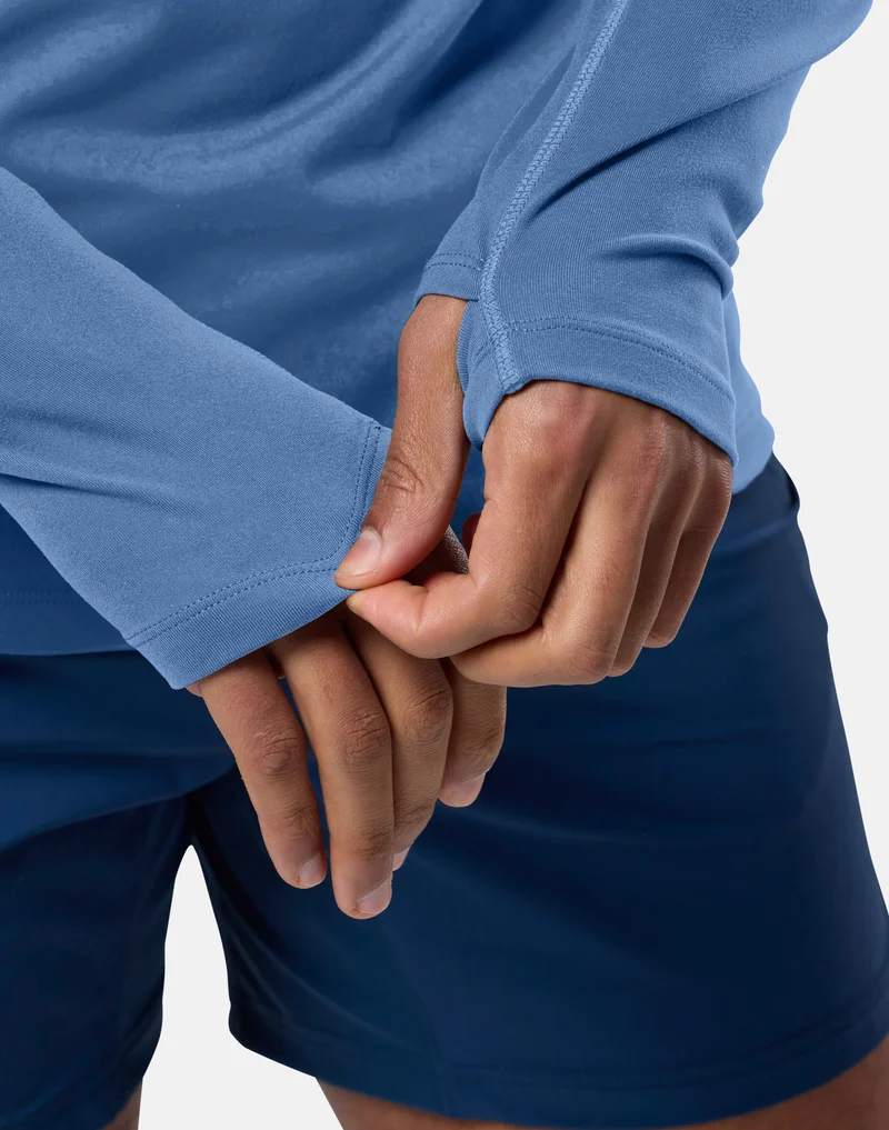 Gym+Coffee Relentless 1/4 Zip (Mens) - Oasis Blue