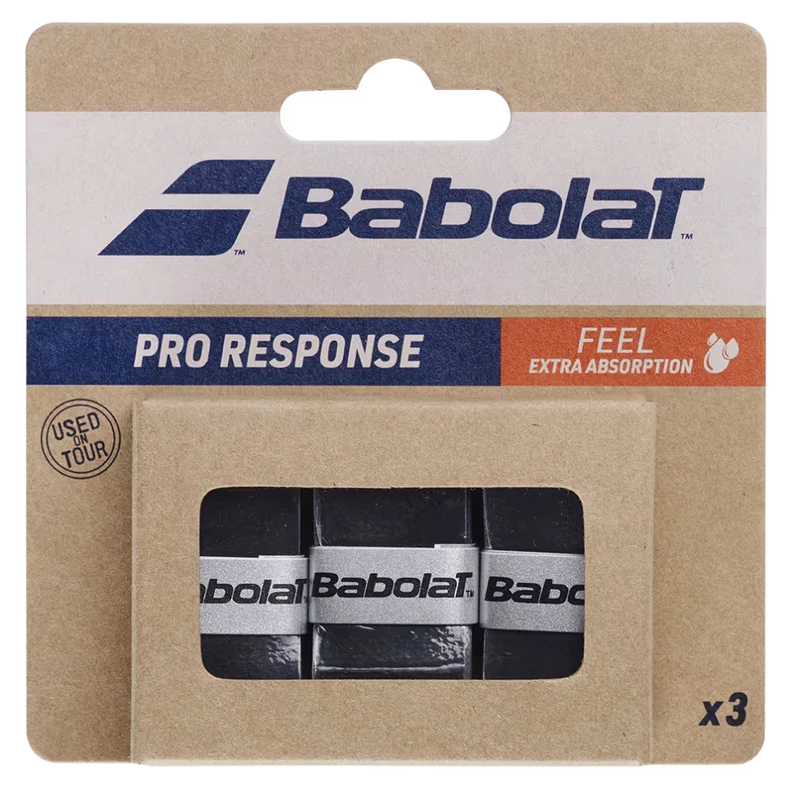 Babolat Pro Response 2.0 Overgrip - Black (3 Pack)
