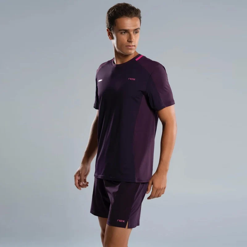 Pro T-Shirt Herren-schwarz,berry