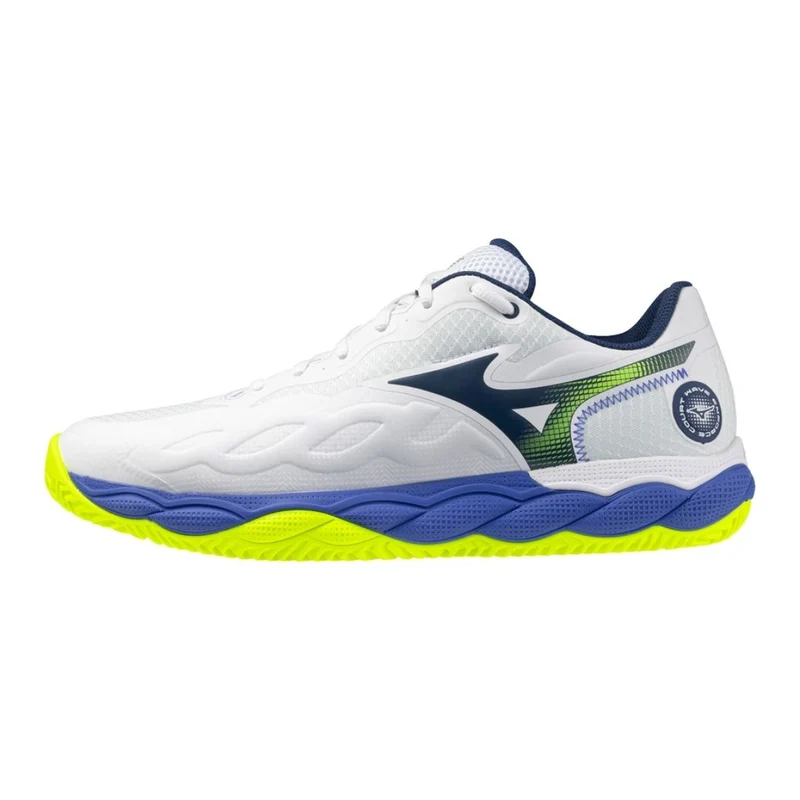 Mizuno Wave Enforce Court CC (U) (White/Dazzling Blue/Lightning Yellow)