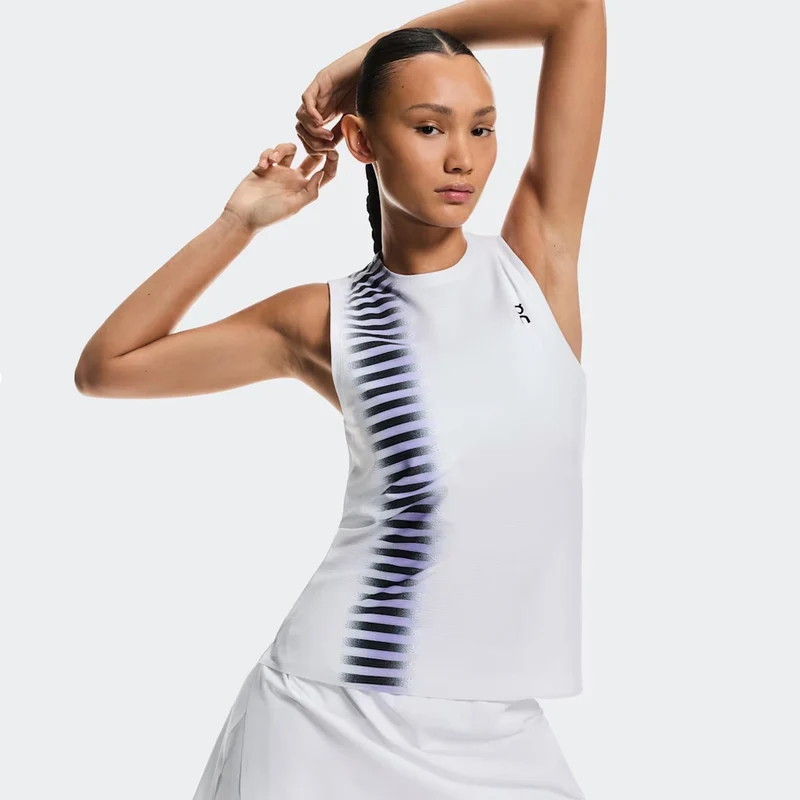 Court Edge Tank-Top Damen - weiß, schwarz