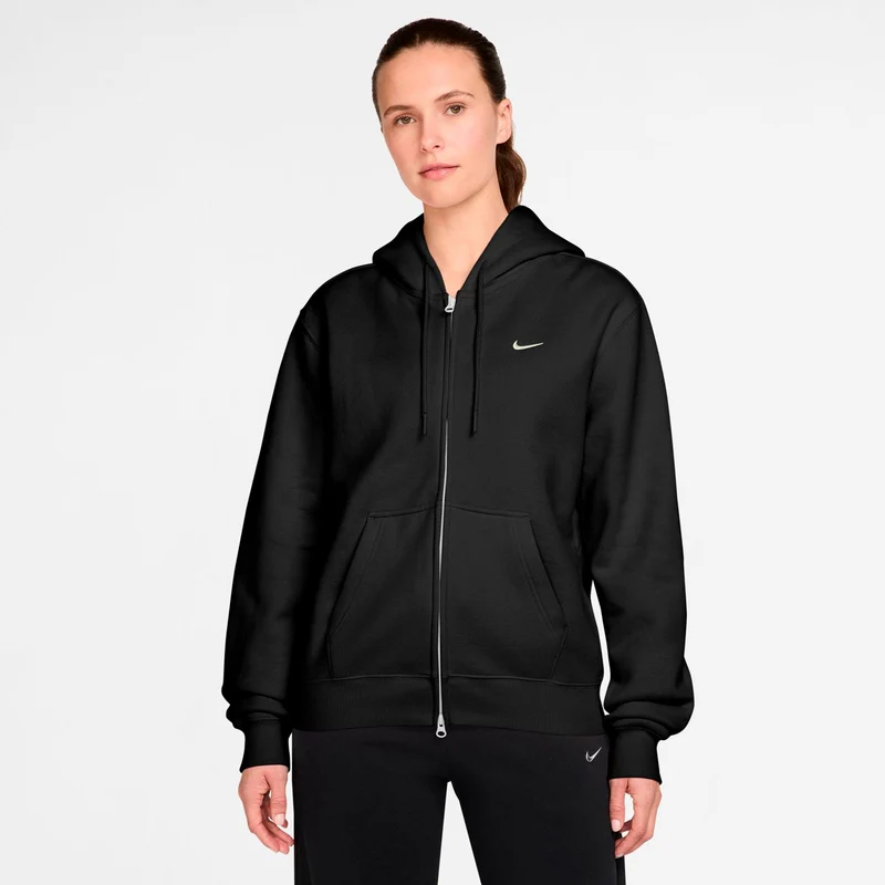 Studio Fleece Sweatjacke Damen - schwarz