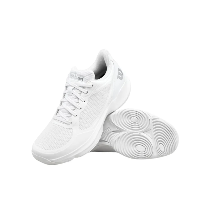 Wilson Hurakn Lite Women Padel Shoes (White/White/Silver)