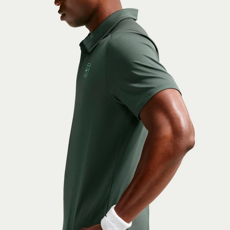 Jannik Sinner Court Dri-FIT Advantage Polo Herren - graugrün