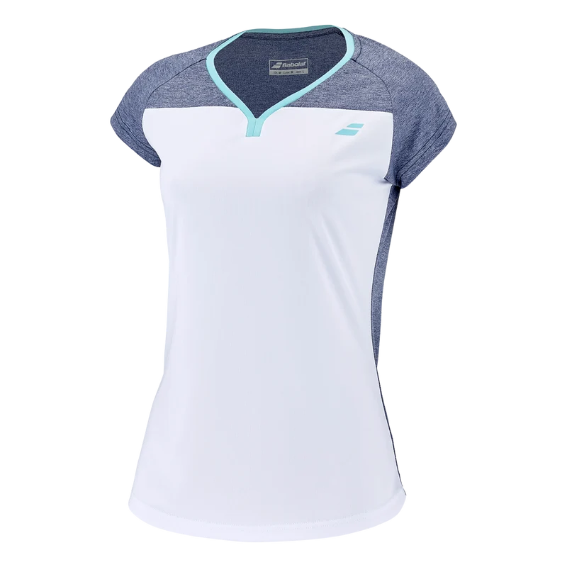 Babolat Play Cap Sleeve Top Damen - weiß/blau