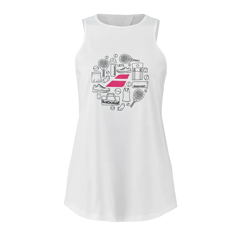 Babolat Padel Cotton Tank Damen weiß