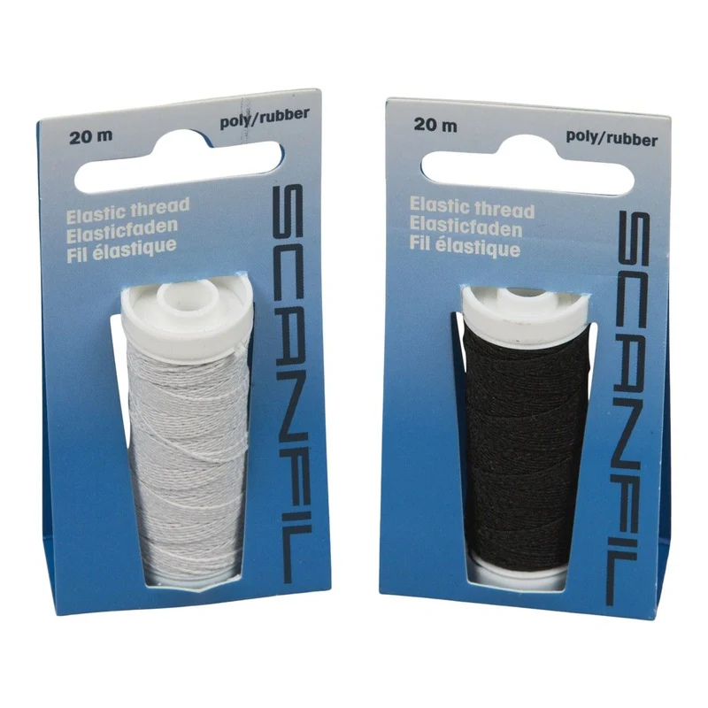 Scanfil Elastikfaden - Schwarz - 20 m