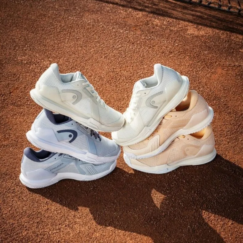 Head Sprint Pro 4.0 Clay Women Shoes (Chalk White/Light Grey)