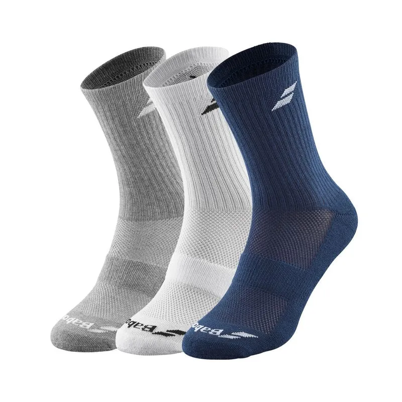 Babolat Socks 3-Pack (White/Estate Blue/Grey)