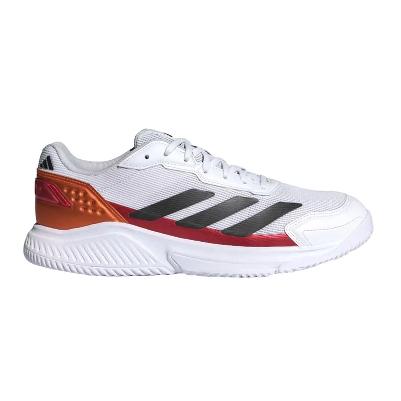 Adidas Courtquick Men Padel Shoes (Cloud White/Core Black/Lucid Orange)
