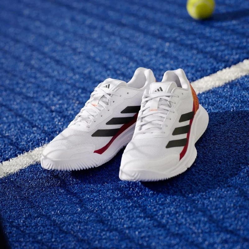 Adidas Courtquick Men Padel Shoes (Cloud White/Core Black/Lucid Orange)