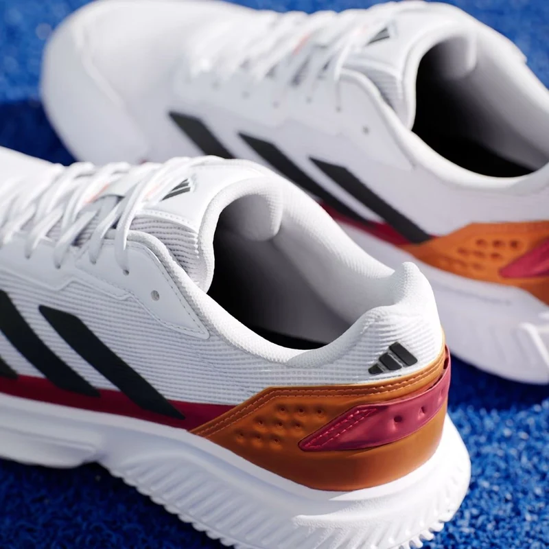 Adidas Courtquick Men Padel Shoes (Cloud White/Core Black/Lucid Orange)