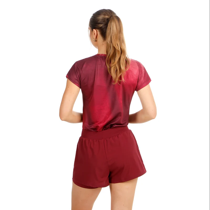 Freeze Out T-Shirt Damen - dunkelrot, pink