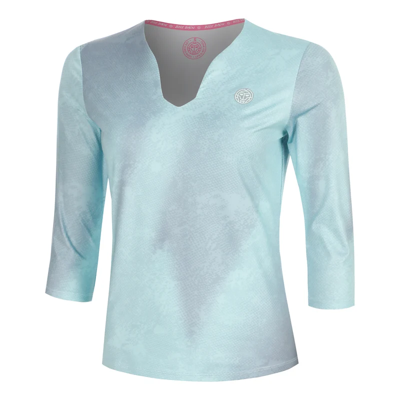 Freeze Out V-Neck Printed Longsleeve Damen - mint
