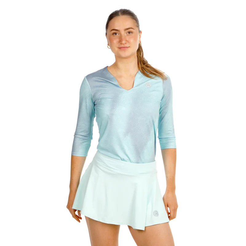 Freeze Out V-Neck Printed Longsleeve Damen - mint