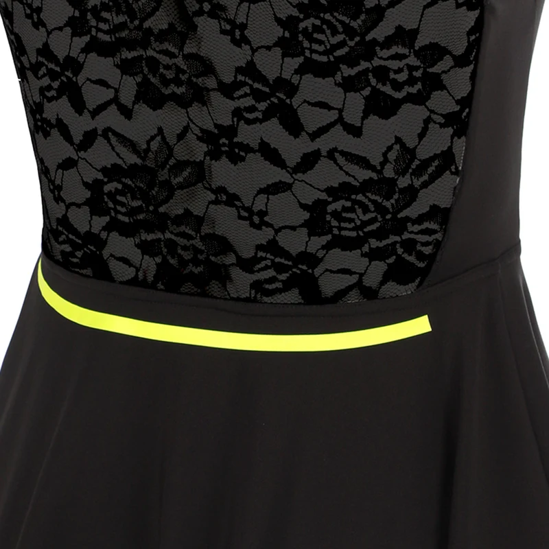 Night Flash Lace Kleid Damen - schwarz