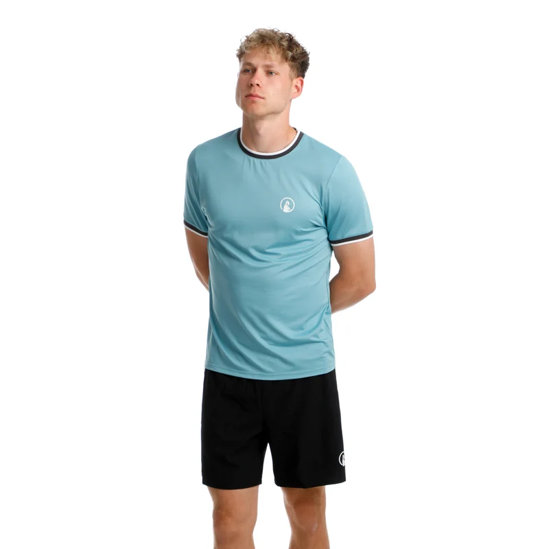 Create Break Ringer T-Shirt Herren-Hellblau,Weiß